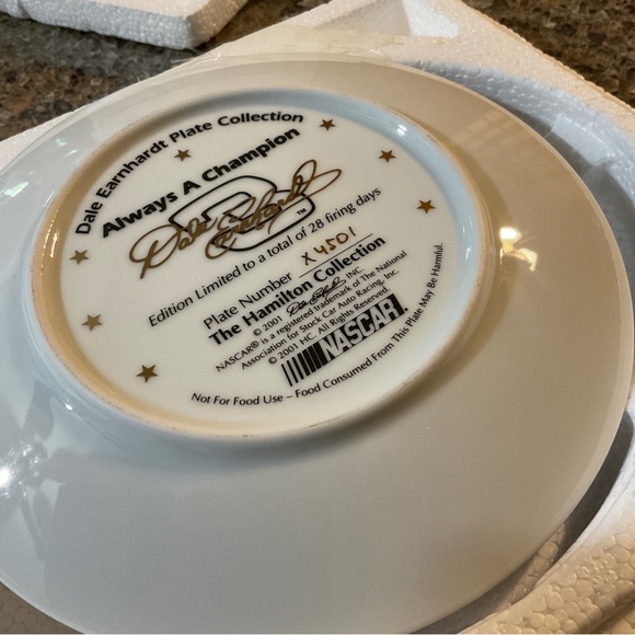 NASCAR Always a Champion 2001-Dale Earnhardt Hamilton Collection Plate With COA - Picture 7 of 11